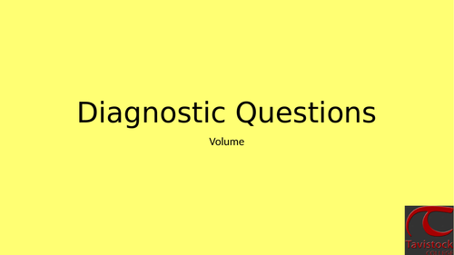 Volume of a prism Diagnostic Questions