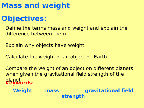 New AQA P5.4 (New Physics spec 4.5 - exams 2018) - Gravity and weight