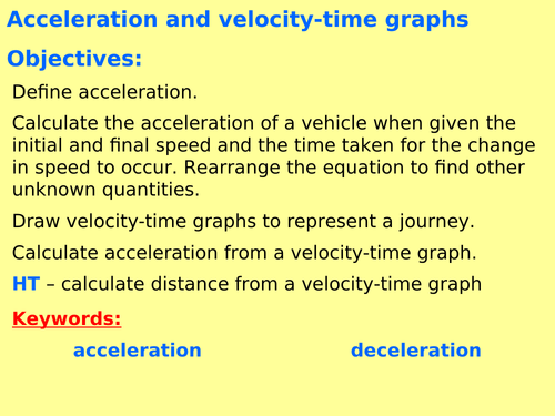 New AQA P5.12 (New Physics spec 4.5 - exams 2018) - Acceleration, velocity-time graphs, terminal vel