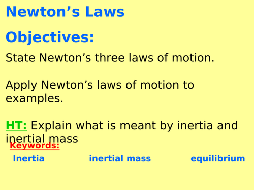 New AQA P5.13 (New Physics spec 4.5 - exams 2018) - Newton's laws of motion + (RP7)