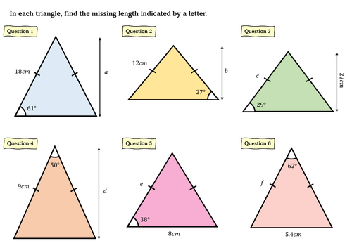 Trigonometry in Isosceles Triangles