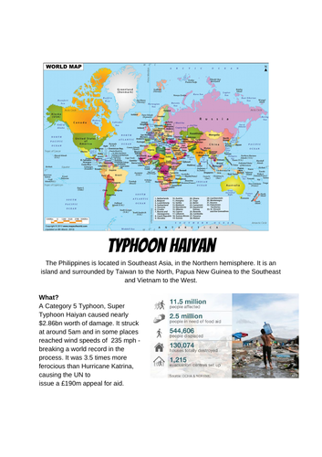GCSE GEOG - OCR B - Typhoon Haiyan factsheet