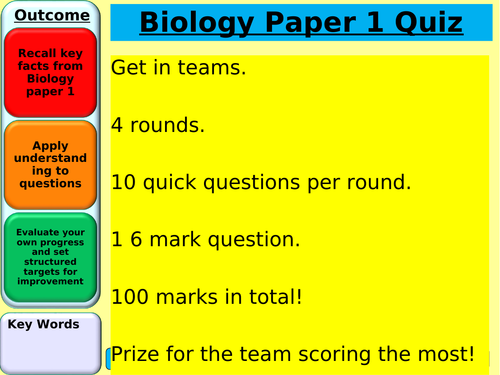 AQA Biology Paper 1 Quiz
