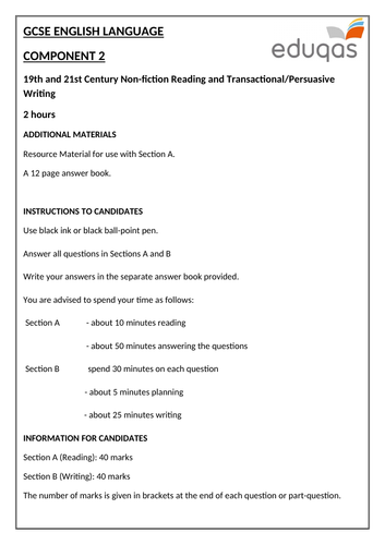 Eduqas english literature grade boundaries 2019 image