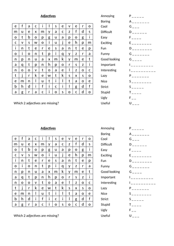 Spanish wordsearches