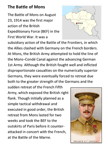 The Battle of Mons Handout
