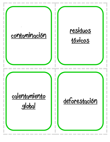 El medio ambiente  (Vocabulario Básico) - Juego de correspondencias