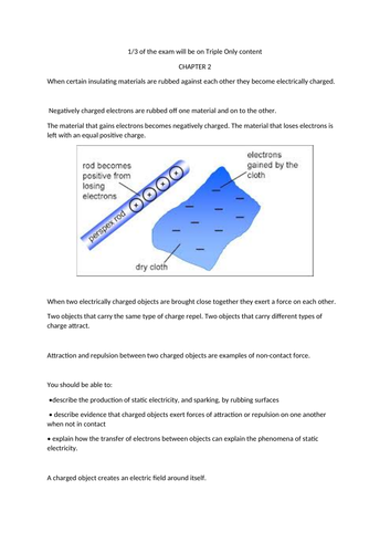 AQA Physics Paper 1 Triple Content Notes