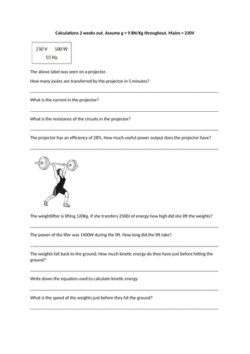 AQA 9-1 Physics Paper 1 Equations