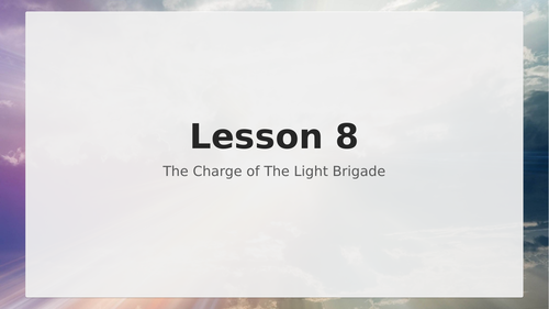 The Charge of The Light Brigade - Tennyson
