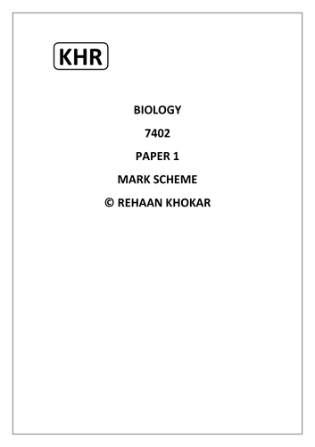 AQA A LEVEL BIOLOGY APPLICATION PAPER 1