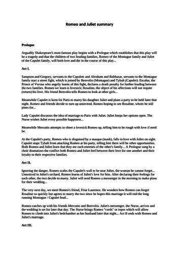 romeo and juliet play review essay