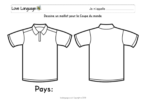 Design a football shirt for the World Cup - French