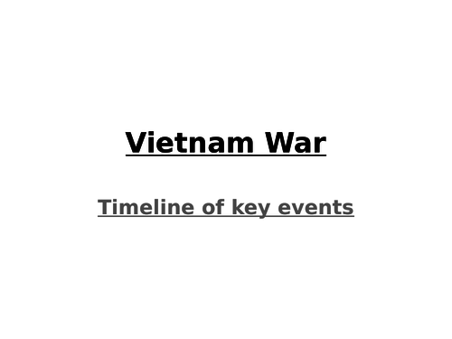 Vietnam War ( Edexcel 9-1)  Workbook/ Revision resource