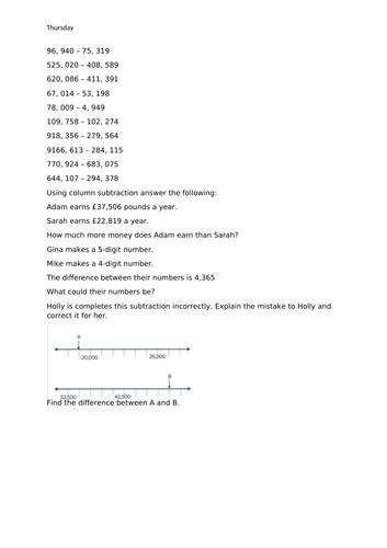 Year 6  Mastery Maths Four operations week 3