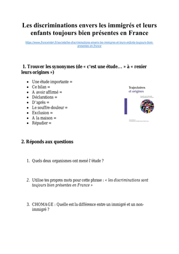 Les discriminations envers les immigrés et leurs enfants toujours bien présentes en France