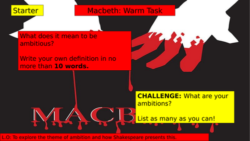 Macbeth: Ambition Essay Question