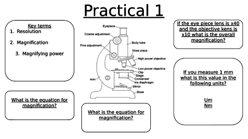 AQA Biology required practical placemats