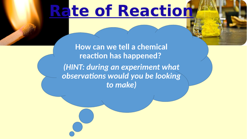 GCSE Chemistry Rate of Reaction foundation tier