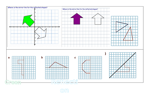 Reflection ActiveInspire and matching worksheet