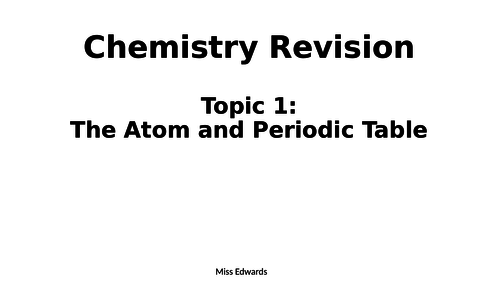 AQA GCSE Chemistry - Revision for Chemistry 1 Exam