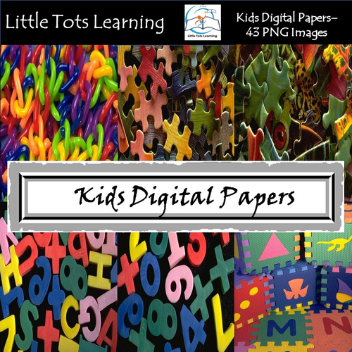 Toys Digital Papers - Kids Digital Papers - Commercial Use