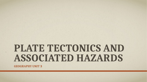 Plate Tectonics and Associated Hazards