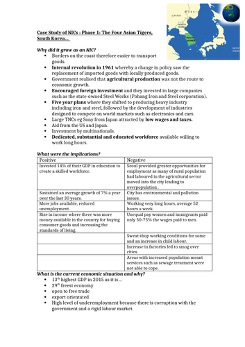 NIC South Korea Case Study