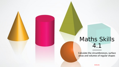 Maths Skill 4.1 Areas and Volumes