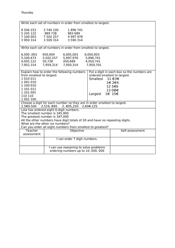 Year 6 mastery place value