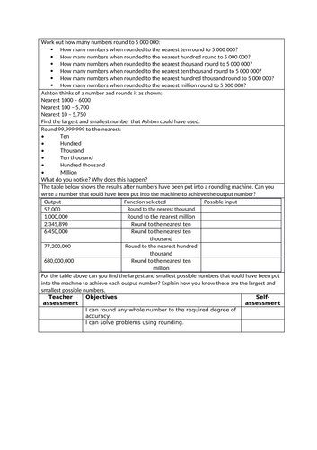 Year 6 mastery place value