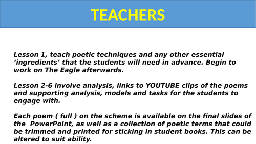 Nature poetry for KS3_Romanticism_Modern_Animal_Tennyson_Wordsworth_De la Mare