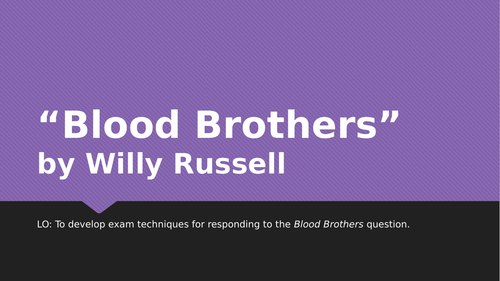 Blood Brothers - GCSE Question