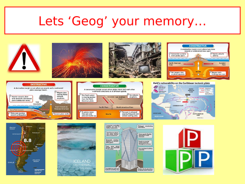 AQA GCSE Geography (9-1) Tectonic Hazard Revision Clock Power Point