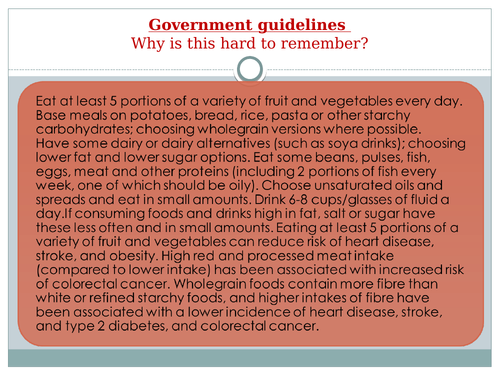 Eatwell Guide Groups activity - Food, Nutrition, Healthy Eating