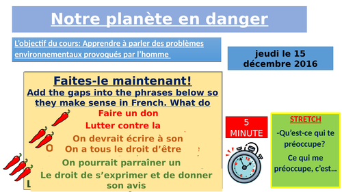 La planète en danger AQA GCSE Higher