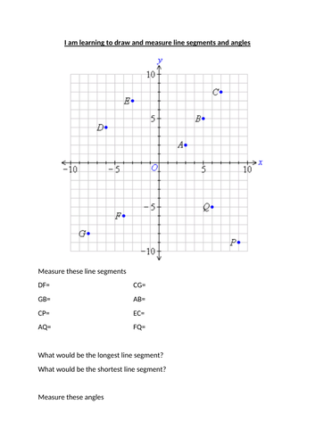 Draw and measure line segments