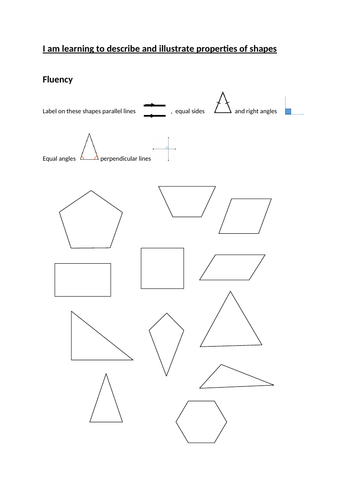 Illustrating properties of shapes