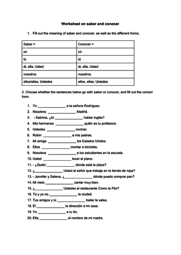 spanish-saber-and-conocer-no-prep-worksheet-practice-by-msteresaja-teaching-resources