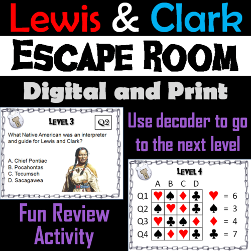 Lewis and Clark: Escape Room - Social Studies
