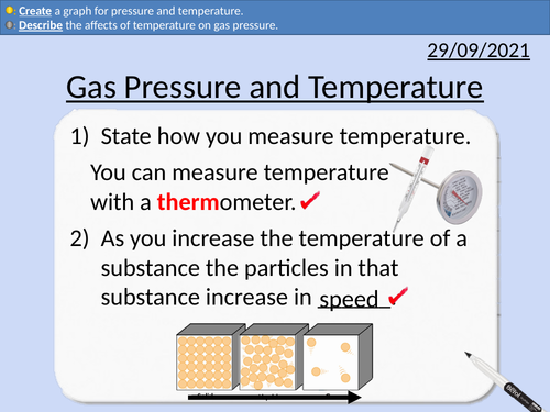 gas pressure and temperature experiment