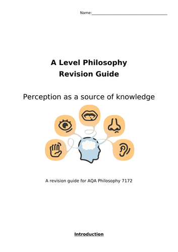 Revision Guide for Perception Unit AQA Philosophy