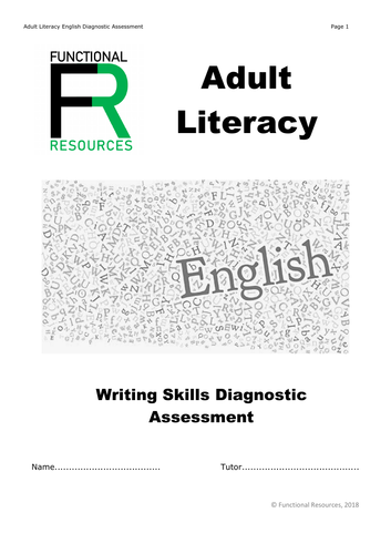 Adult Literacy / Functional Skills Diagnostic Assessment Level 1  - Level 2