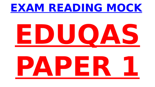 EDUQAS Paper 1 reading revision PowerPoint (Autumn 2016 exam) GCSE English Language