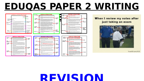 EDUQAS paper 2 writing revision PowerPoint (letters, articles, reviews etc.) GCSE English Language