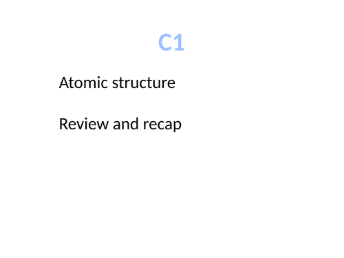 New 9-1 GCSE Combined science Chemistry Revision pwpt on C1C2 AQA course