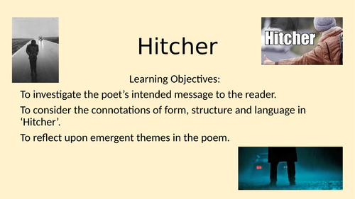 Poetry Hitcher Analysis Lesson