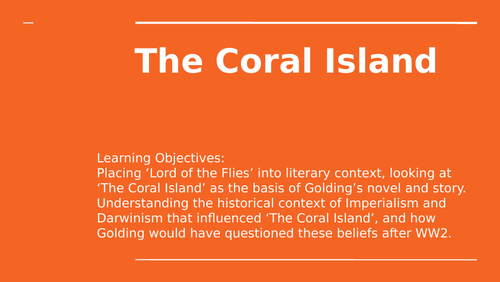 Lord of the Flies literary context - The Coral Island