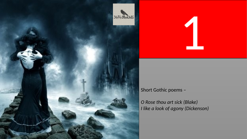 3 Lessons - Gothic Poems (2 Poetry Reading Lessons and 1 Poetry Writing Lesson)