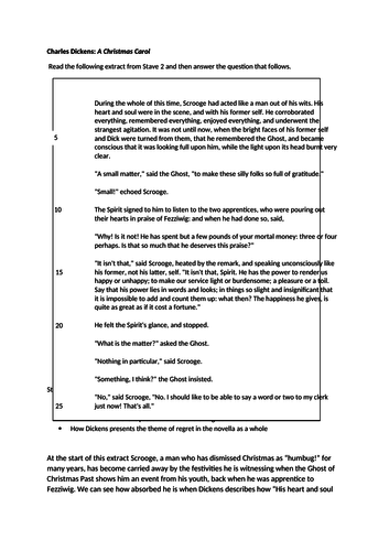 A Christmas Carol: AQA- style Lit Paper 1 and exemplar response